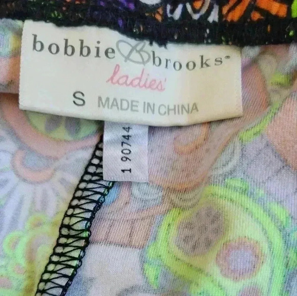 Bobbie brooks halloween theme leggings colorful skull print size small - Picture 4 of 6